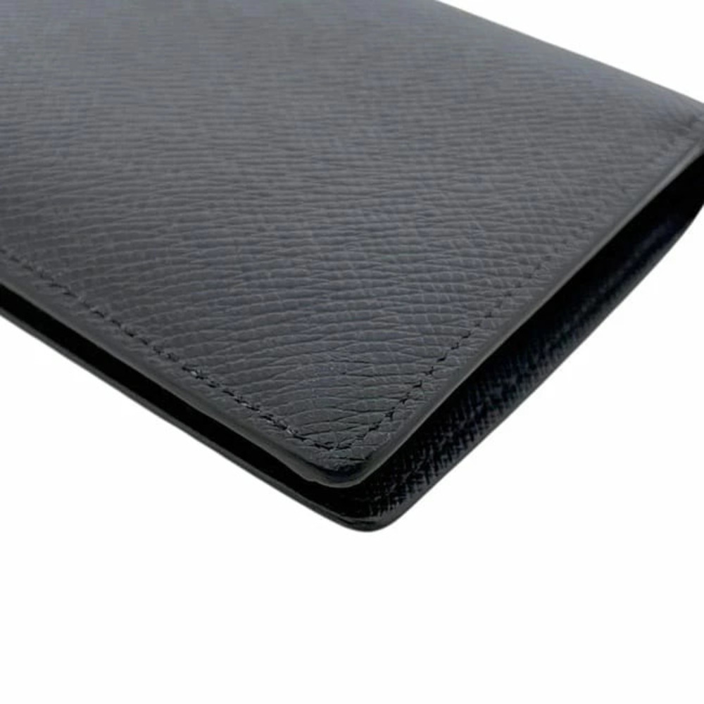 Louis Vuitton Bi fold Long Wallet Portefeuille Brazza Black Ardoise Taiga - Picture 9 of 9